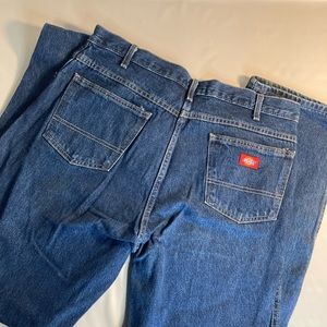 Dickies Mens cargo blue denim relaxed fit jeans 36x34